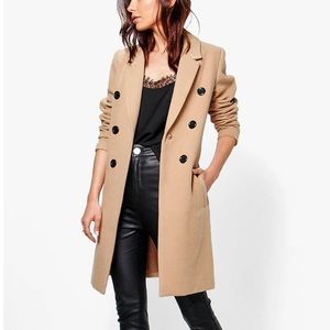 Natalie Double Breasted Coat boohoo